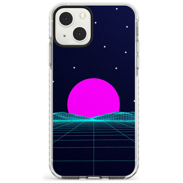 Miami Sunset Vaporwave Impact Phone Case for iPhone 13 & 13 Mini