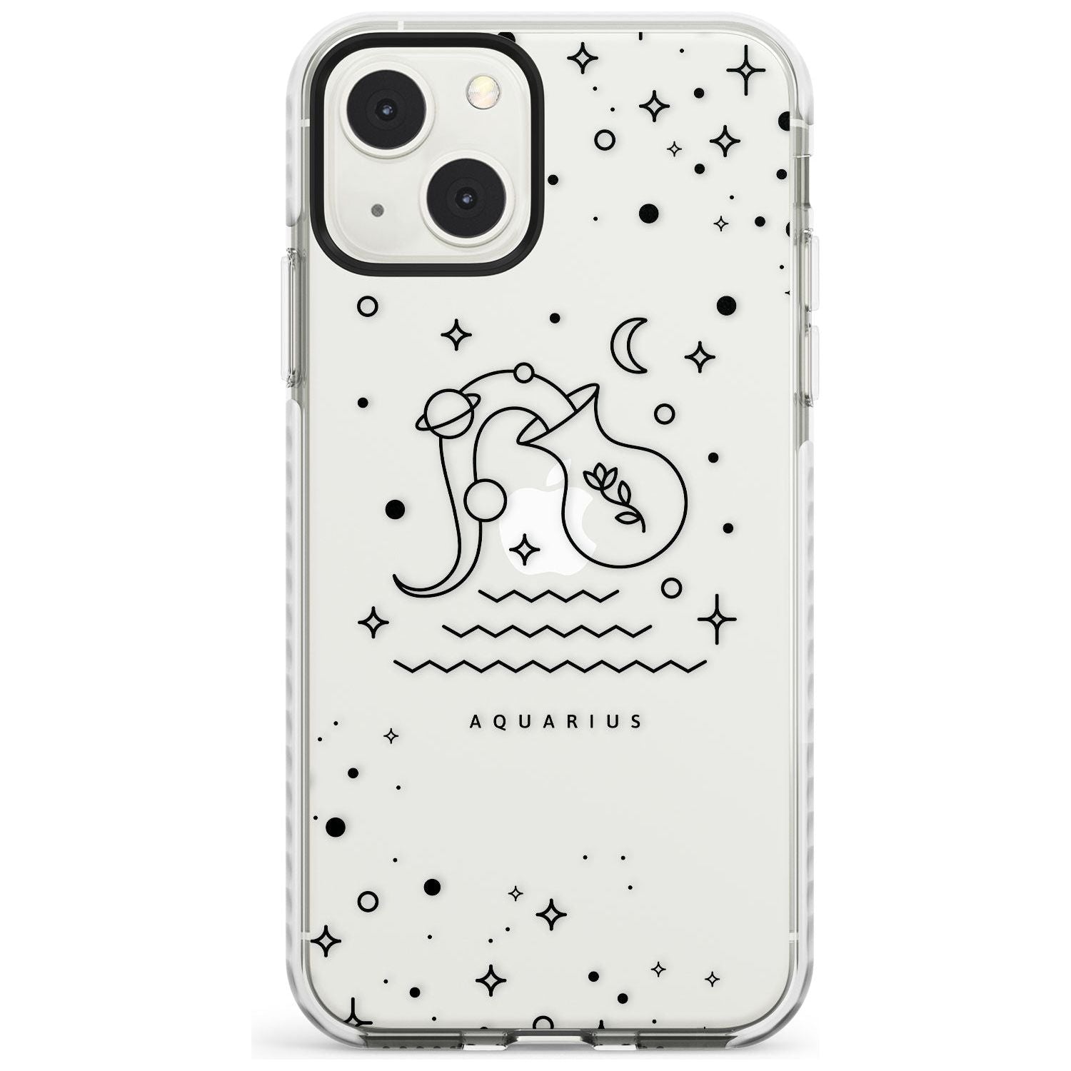 Aquarius Emblem - Transparent Design Phone Case iPhone 13 Mini / Impact Case Blanc Space