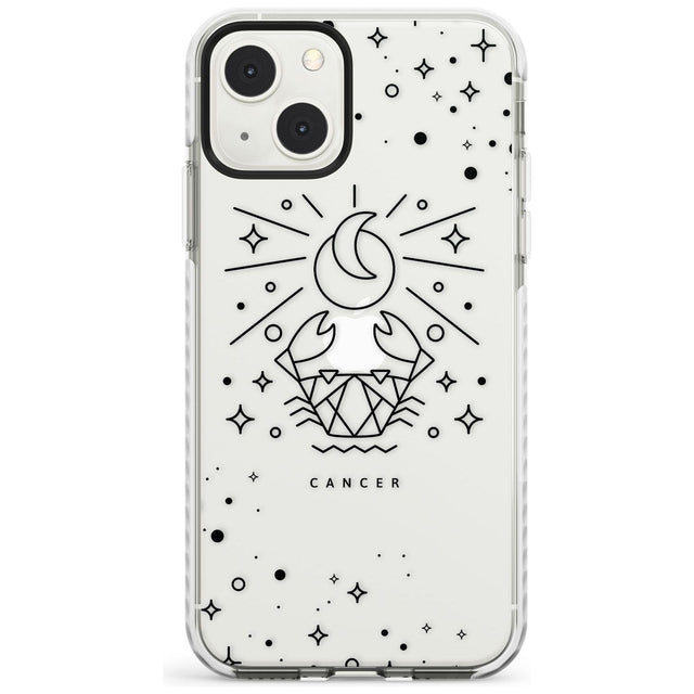 Cancer Emblem - Transparent Design Phone Case iPhone 13 Mini / Impact Case Blanc Space