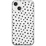 Messy Black Dot Pattern Phone Case iPhone 13 / Clear Case,iPhone 13 Mini / Clear Case,iPhone 14 / Clear Case,iPhone 14 Plus / Clear Case Blanc Space