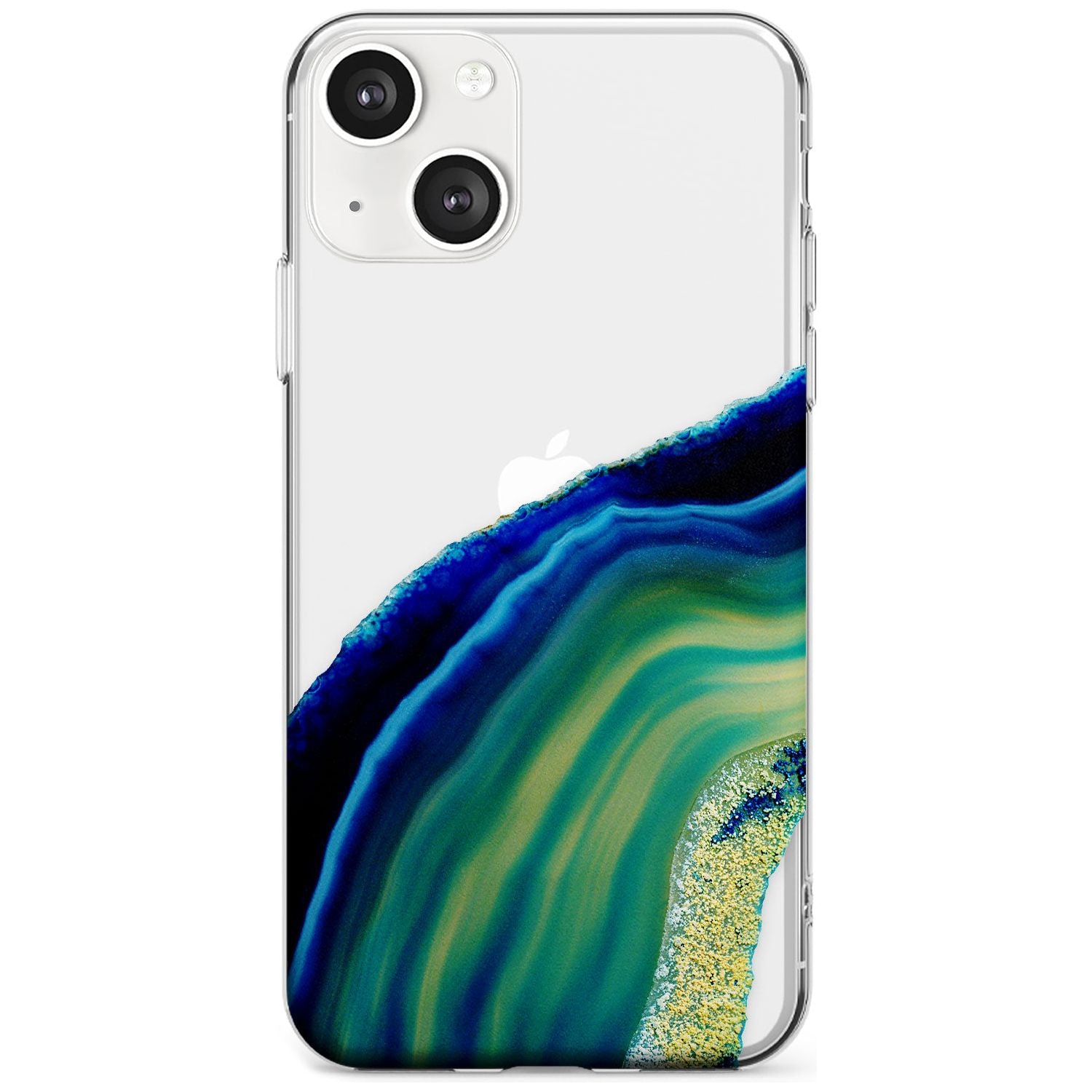 Green & Blue Gemstone Crystal Phone Case iPhone 13 / Clear Case,iPhone 13 Mini / Clear Case,iPhone 14 / Clear Case,iPhone 14 Plus / Clear Case Blanc Space