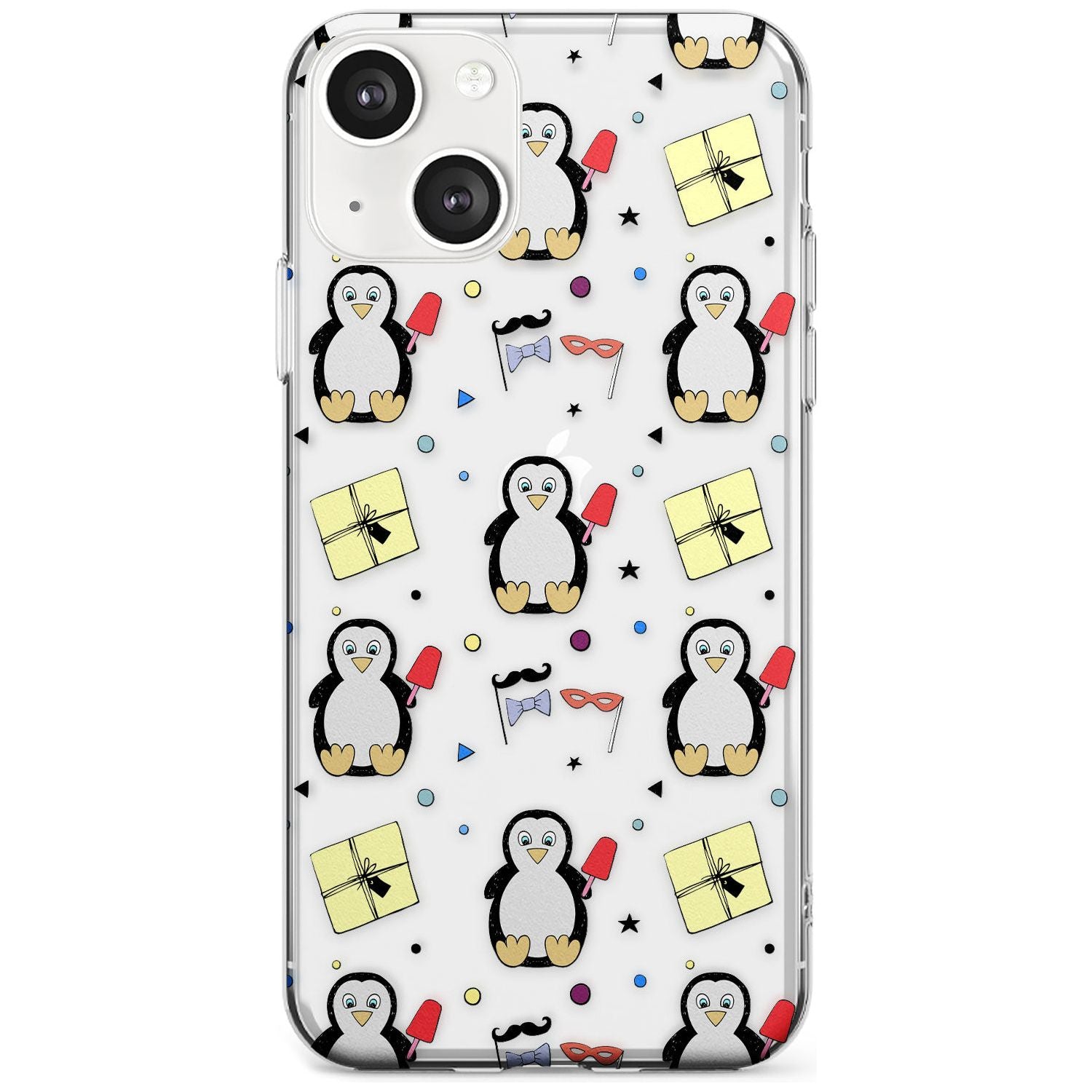 Cute Penguin Pattern Clear Phone Case iPhone 13 Mini / Clear Case,iPhone 13 / Clear Case,iPhone 14 Plus / Clear Case,iPhone 14 / Clear Case Blanc Space