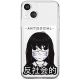 Anti-Social Phone Case iPhone 13 / Clear Case,iPhone 13 Mini / Clear Case,iPhone 14 / Clear Case,iPhone 14 Plus / Clear Case Blanc Space