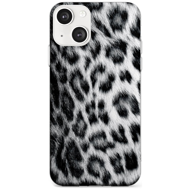 Animal Fur Pattern - Snow Leopard Phone Case iPhone 13 Mini / Clear Case,iPhone 13 / Clear Case,iPhone 14 Plus / Clear Case,iPhone 14 / Clear Case Blanc Space
