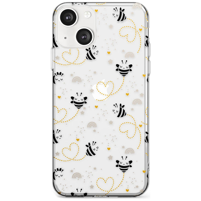 Sweet as Honey Patterns: Bees & Hearts (Clear)