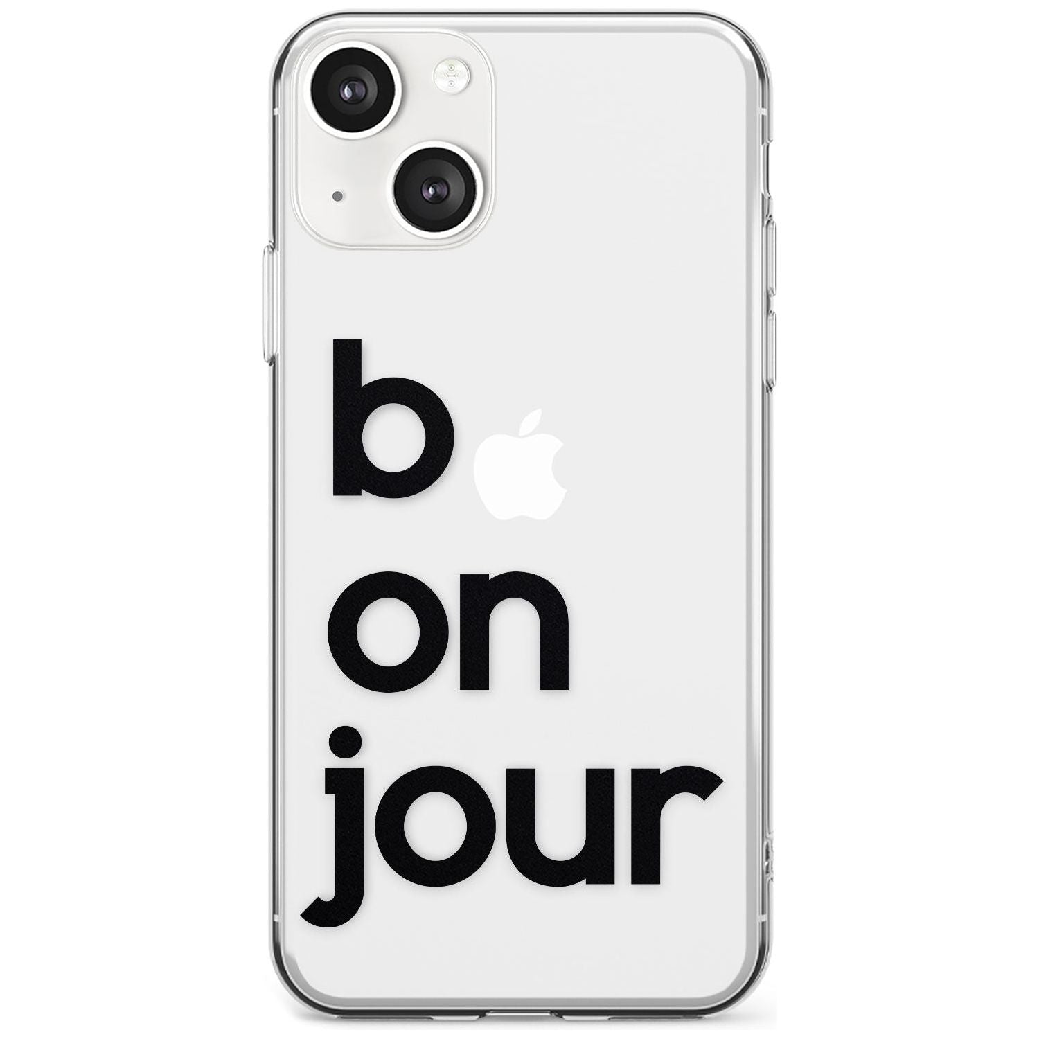 Bonjour Phone Case iPhone 13 / Clear Case,iPhone 13 Mini / Clear Case,iPhone 14 / Clear Case,iPhone 14 Plus / Clear Case Blanc Spa