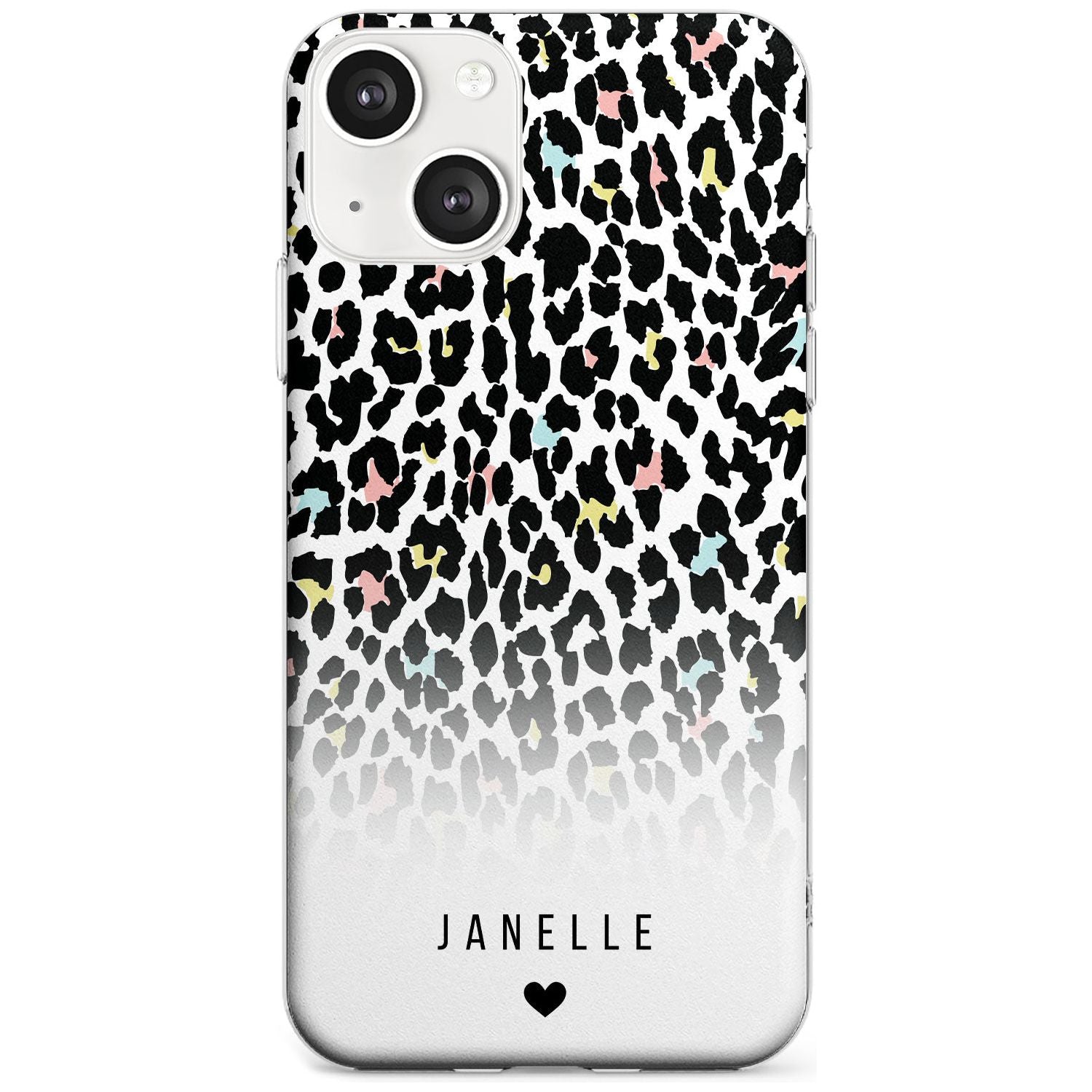 Personalised Pastel Leopard Spots Custom Phone Case iPhone 13 / Clear Case,iPhone 13 Mini / Clear Case,iPhone 14 / Clear Case,iPhone 14 Plus / Clear Case Blanc Space