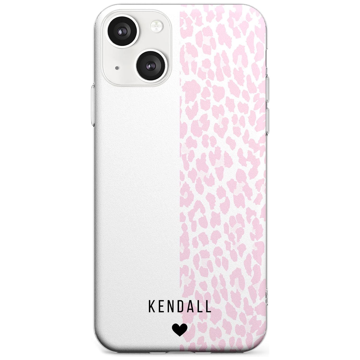 Personalised Pink & White Leopard Spots Custom Phone Case iPhone 13 / Clear Case,iPhone 13 Mini / Clear Case,iPhone 14 / Clear Case,iPhone 14 Plus / Clear Case Blanc Space