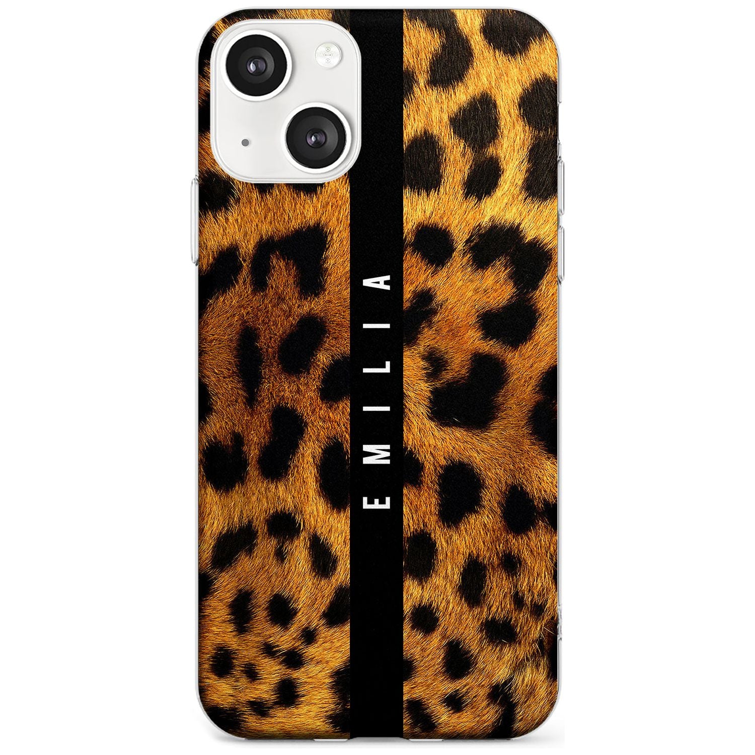 Personalised Leopard Print Custom Phone Case iPhone 13 / Clear Case,iPhone 13 Mini / Clear Case,iPhone 14 / Clear Case,iPhone 14 Plus / Clear Case Blanc Space