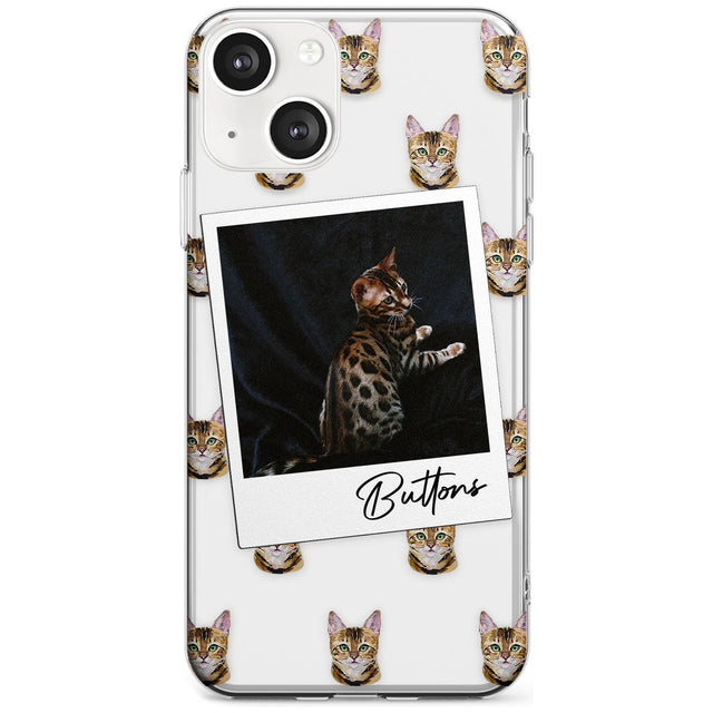 Personalised Bengal Cat Photo Slim Phone Case for iPhone 13 & 13 Mini