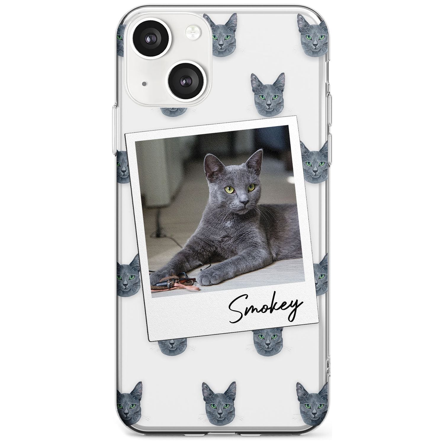 Personalised Korat Cat Photo Custom Phone Case iPhone 13 / Clear Case,iPhone 13 Mini / Clear Case,iPhone 14 / Clear Case,iPhone 14 Plus / Clear Case Blanc Space