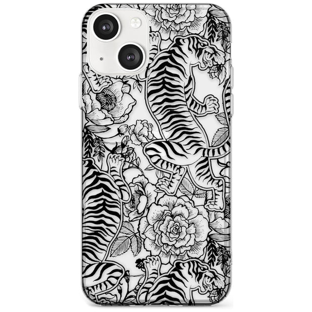 Personalised Chinese Tiger Pattern Slim Phone Case for iPhone 13 & 13 Mini