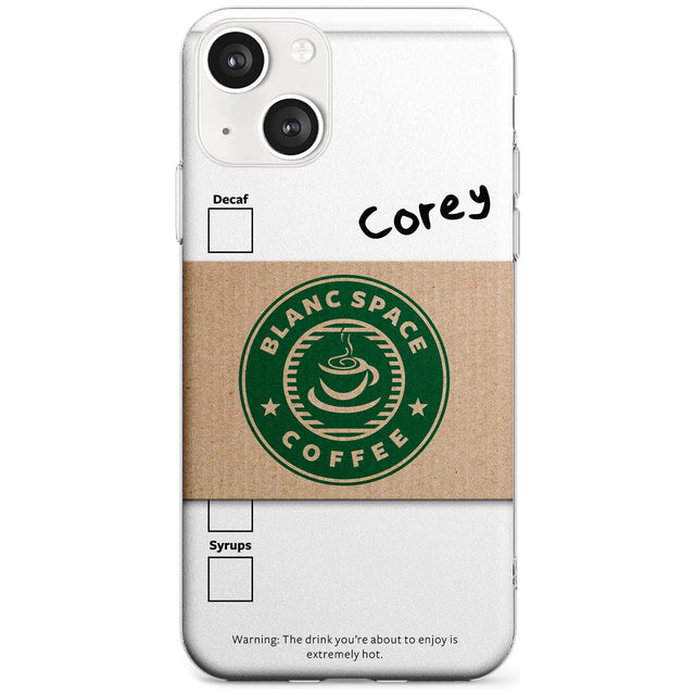 Personalised Coffee Cup Slim Phone Case for iPhone 13 & 13 Mini