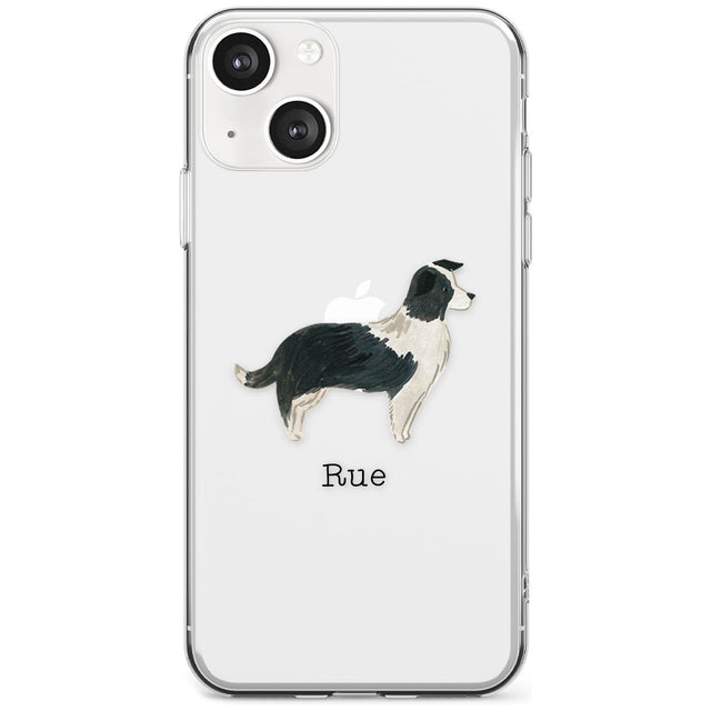 Personalised Border Collie Custom Phone Case iPhone 13 / Clear Case,iPhone 13 Mini / Clear Case,iPhone 14 / Clear Case,iPhone 14 Plus / Clear Case Blanc Space