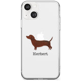 Personalised Hand Painted Sausage Dog Custom Phone Case iPhone 13 / Clear Case,iPhone 13 Mini / Clear Case,iPhone 14 / Clear Case,iPhone 14 Plus / Clear Case Blanc Space