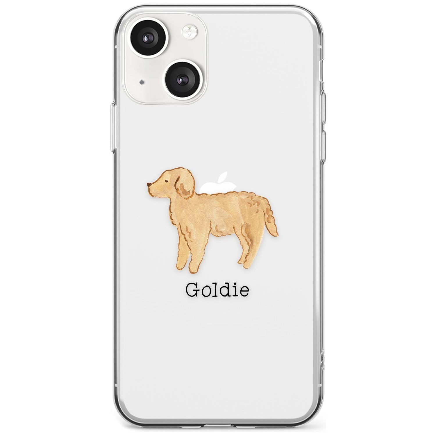 Personalised Hand Painted Goldendoodle Custom Phone Case iPhone 13 / Clear Case,iPhone 13 Mini / Clear Case,iPhone 14 / Clear Case,iPhone 14 Plus / Clear Case Blanc Space