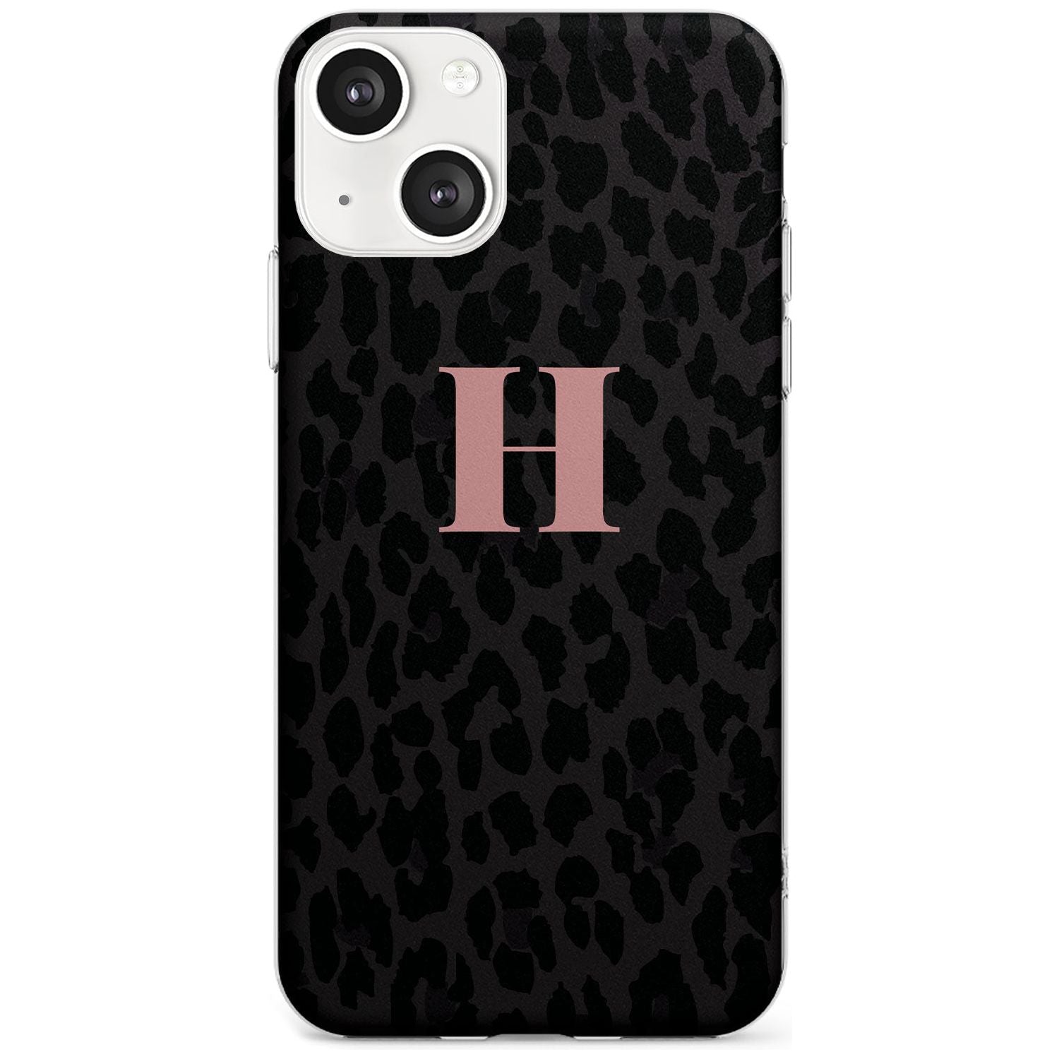 Personalised Small Pink Leopard Monogram Custom Phone Case iPhone 13 / Clear Case,iPhone 13 Mini / Clear Case,iPhone 14 / Clear Case,iPhone 14 Plus / Clear Case Blanc Space