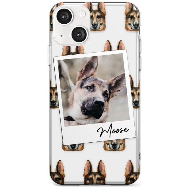 Personalised German Shepherd - Dog Photo Custom Phone Case iPhone 13 / Clear Case,iPhone 13 Mini / Clear Case,iPhone 14 / Clear Case,iPhone 14 Plus / Clear Case Blanc Space