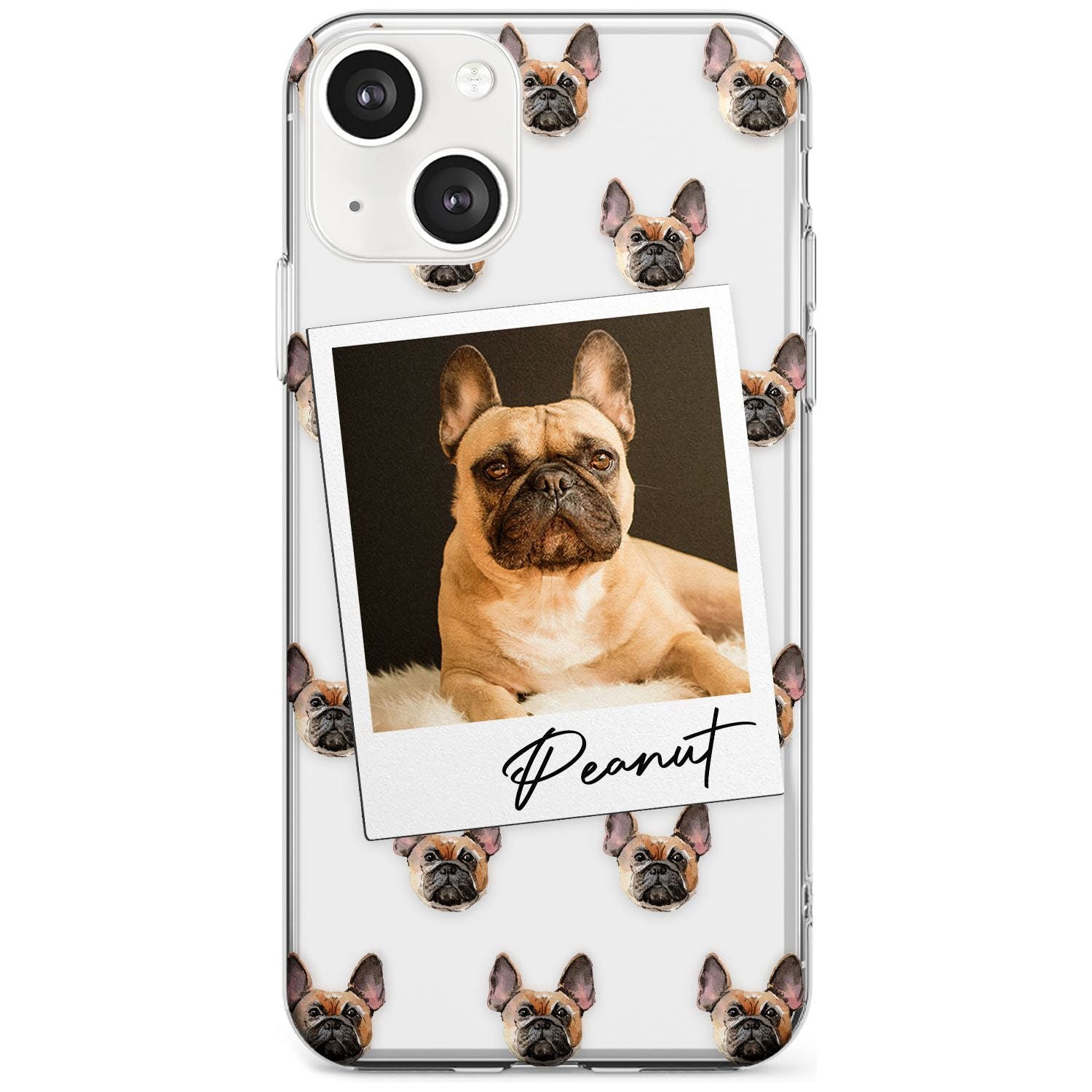 Personalised French Bulldog, Tan - Dog Photo Custom Phone Case iPhone 13 / Clear Case,iPhone 13 Mini / Clear Case,iPhone 14 / Clear Case,iPhone 14 Plus / Clear Case Blanc Space