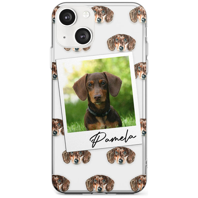 Personalised Dachshund, Brown - Dog Photo Custom Phone Case iPhone 13 / Clear Case,iPhone 13 Mini / Clear Case,iPhone 14 / Clear Case,iPhone 14 Plus / Clear Case Blanc Space
