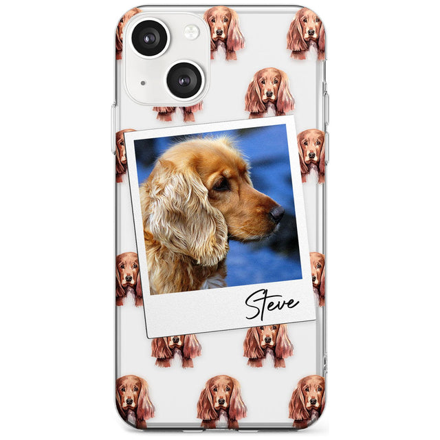 Personalised Cocker Spaniel - Dog Photo Custom Phone Case iPhone 13 / Clear Case,iPhone 13 Mini / Clear Case,iPhone 14 / Clear Case,iPhone 14 Plus / Clear Case Blanc Space