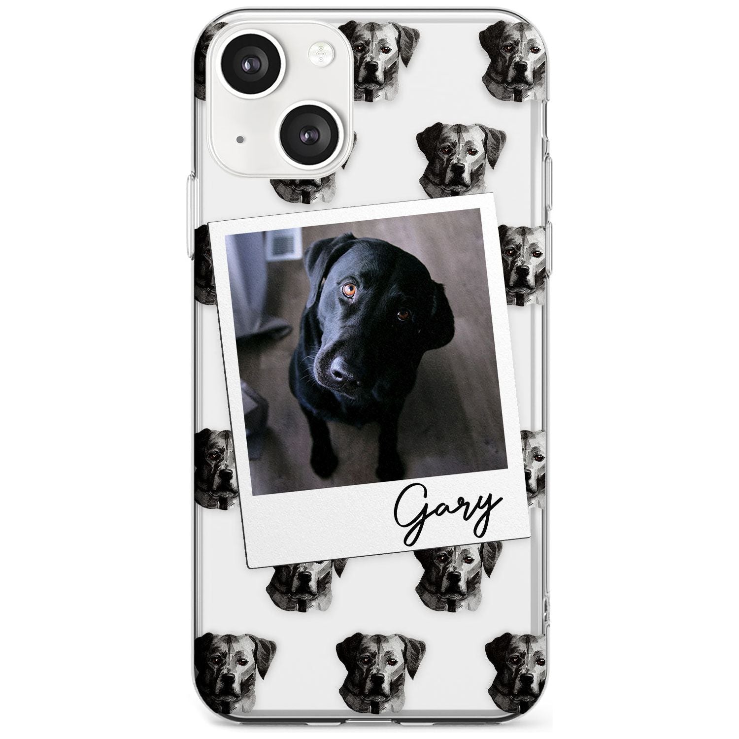 Personalised Labrador, Black - Dog Photo Custom Phone Case iPhone 13 / Clear Case,iPhone 13 Mini / Clear Case,iPhone 14 / Clear Case,iPhone 14 Plus / Clear Case Blanc Space