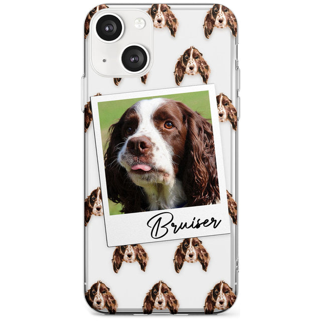 Personalised Springer Spaniel - Dog Photo Custom Phone Case iPhone 13 / Clear Case,iPhone 13 Mini / Clear Case,iPhone 14 / Clear Case,iPhone 14 Plus / Clear Case Blanc Space