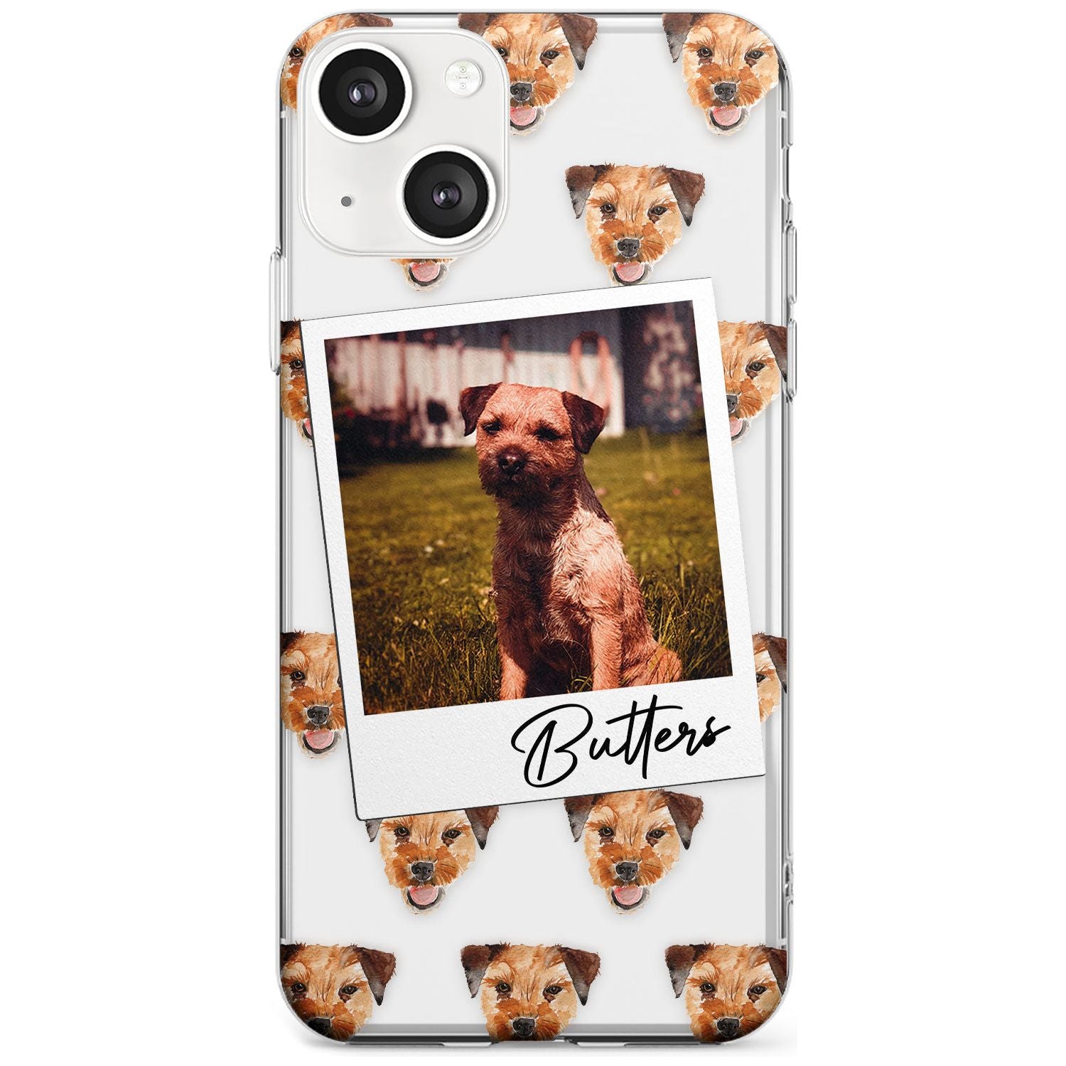 Personalised Border Terrier - Dog Photo Custom Phone Case iPhone 13 / Clear Case,iPhone 13 Mini / Clear Case,iPhone 14 / Clear Case,iPhone 14 Plus / Clear Case Blanc Space