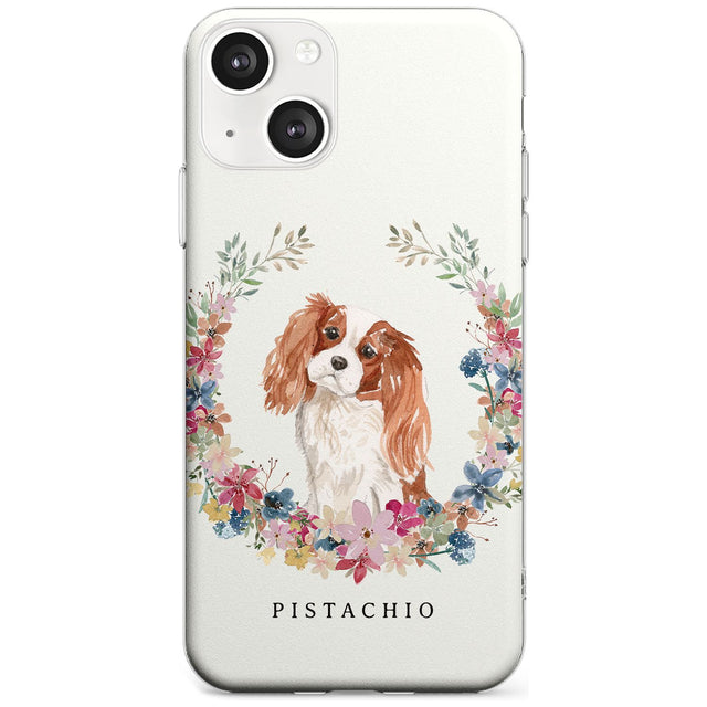 Personalised Cavalier King Charles Portrait Spaniel Custom Phone Case iPhone 13 / Clear Case,iPhone 13 Mini / Clear Case,iPhone 14 / Clear Case,iPhone 14 Plus / Clear Case Blanc Space