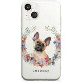 Personalised Tan French Bulldog Watercolour Dog Portrait Custom Phone Case iPhone 13 / Clear Case,iPhone 13 Mini / Clear Case,iPhone 14 / Clear Case,iPhone 14 Plus / Clear Case Blanc Space