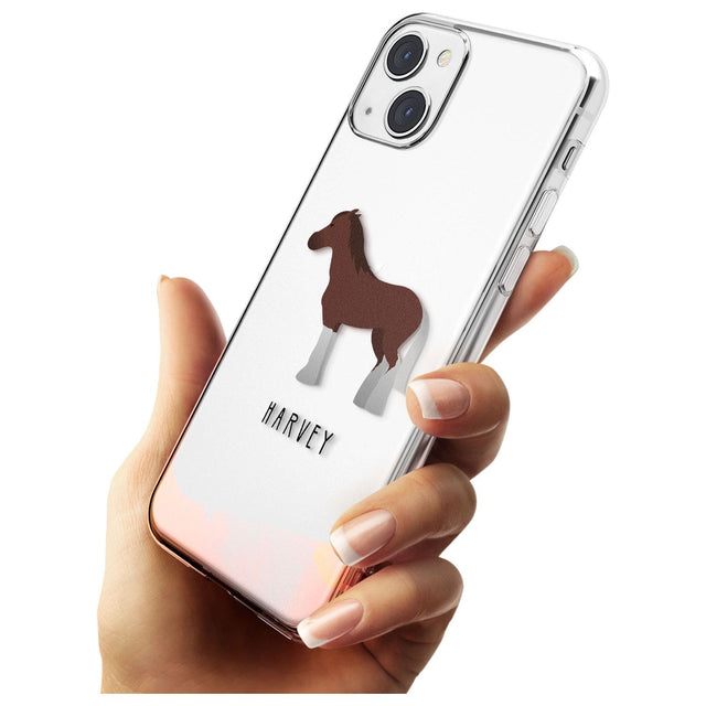 Personalised Brown Horse Slim Phone Case for iPhone 13 & 13 Mini