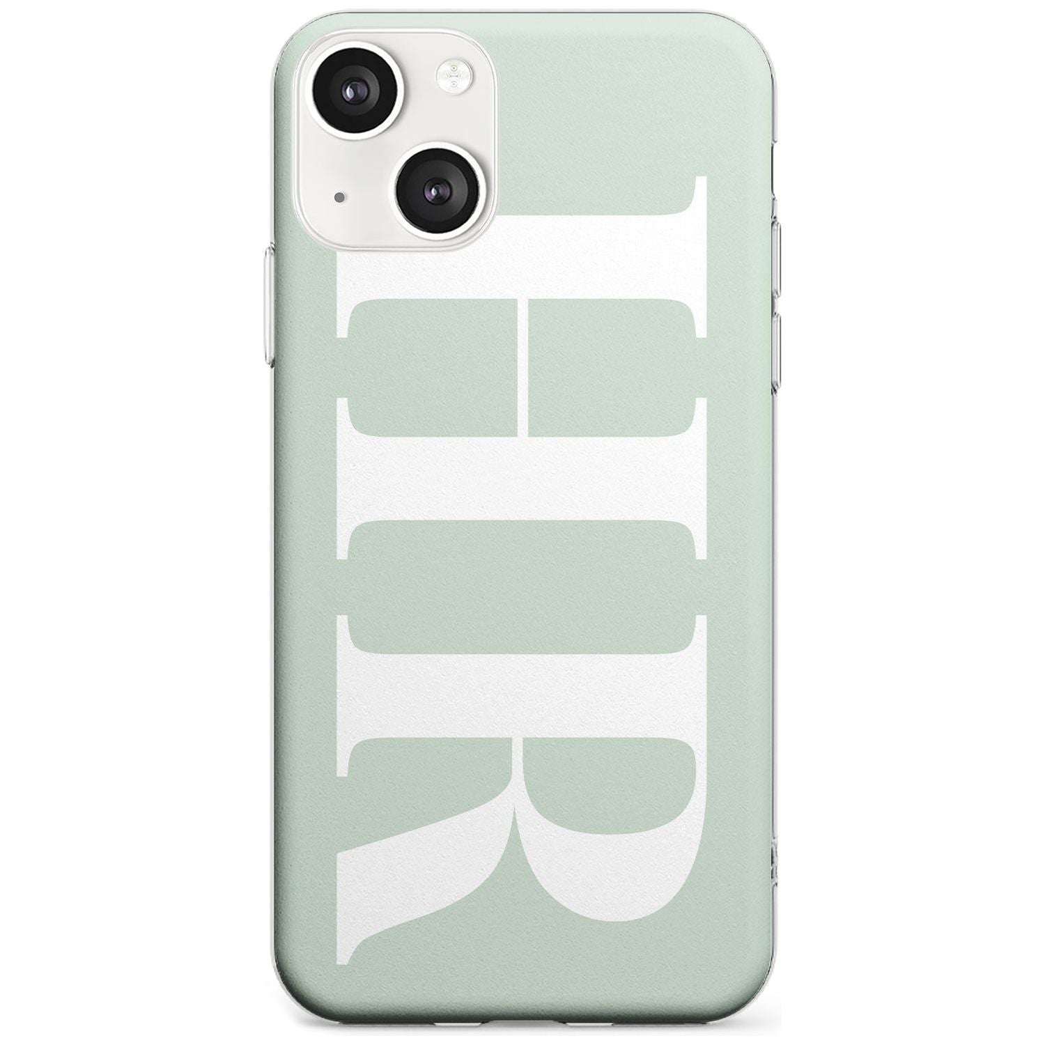 Personalised White & Seafoam Green Personalised Custom Phone Case iPhone 13 / Clear Case,iPhone 13 Mini / Clear Case,iPhone 14 / Clear Case,iPhone 14 Plus / Clear Case Blanc Space
