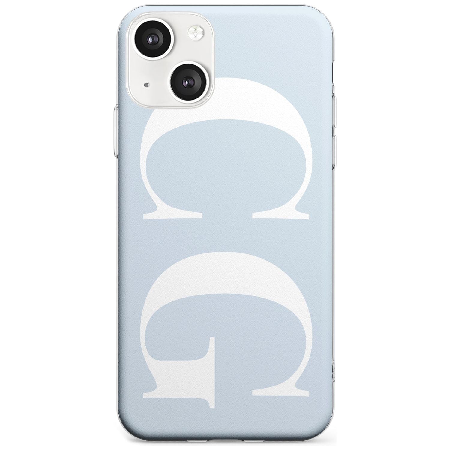 Personalised White & Blue Personalised Custom Phone Case iPhone 13 / Clear Case,iPhone 13 Mini / Clear Case,iPhone 14 / Clear Case,iPhone 14 Plus / Clear Case Blanc Space