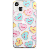 Personalised Text Love Hearts Custom Phone Case iPhone 13 / Clear Case,iPhone 13 Mini / Clear Case,iPhone 14 / Clear Case,iPhone 14 Plus / Clear Case Blanc Space