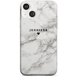 Personalised Classic Grey Marble Custom Phone Case iPhone 13 / Clear Case,iPhone 13 Mini / Clear Case,iPhone 14 / Clear Case,iPhone 14 Plus / Clear Case Blanc Space