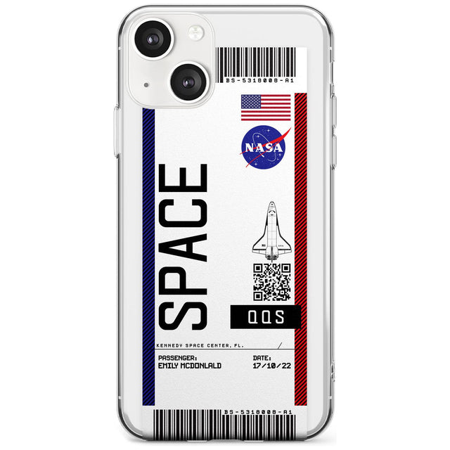 Personalised NASA Boarding Pass (Light) Slim Phone Case for iPhone 13 & 13 Mini