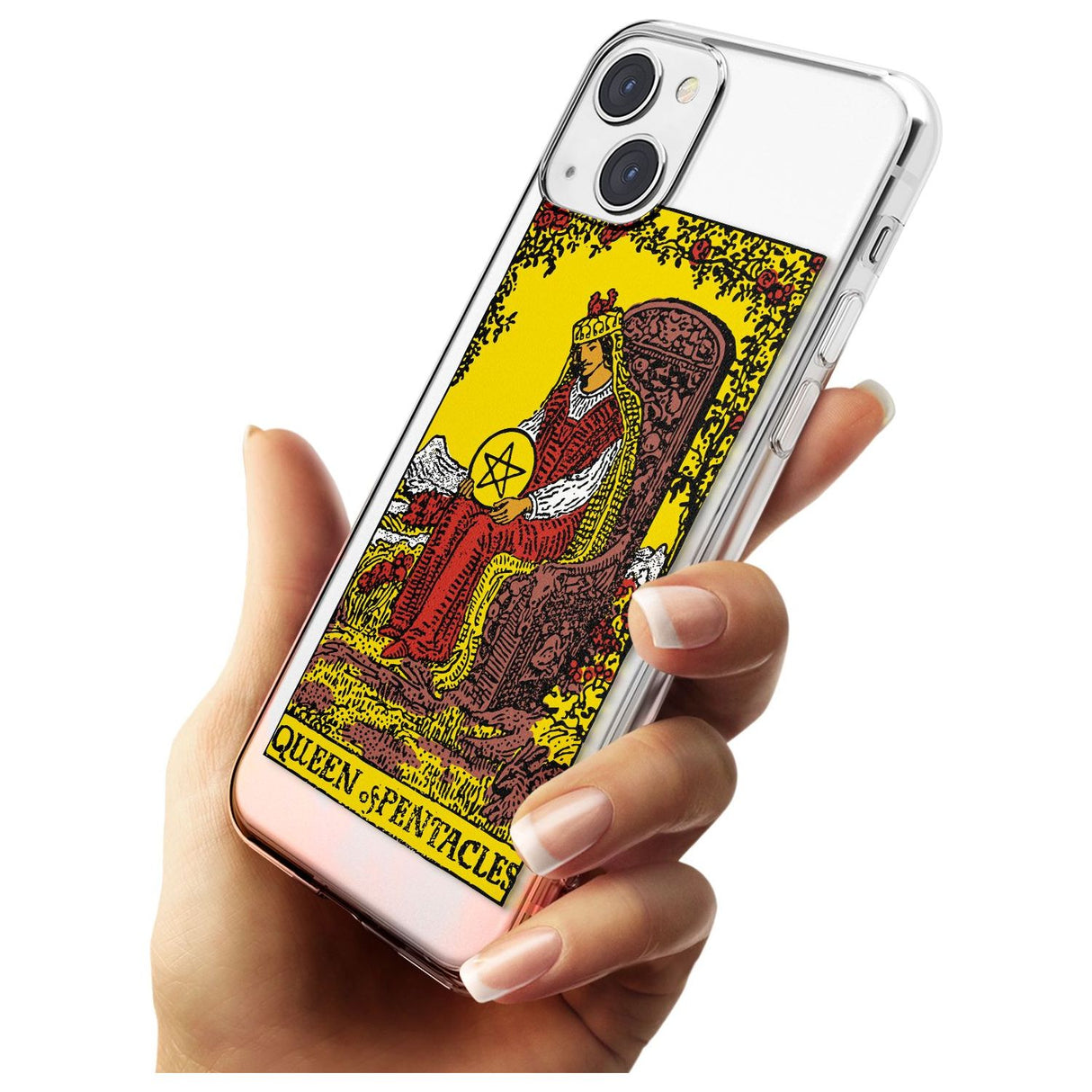 Personalised Queen of Pentacles Tarot Card - Colour Phone Case iPhone 15 Pro Max / Black Impact Case,iPhone 15 Plus / Black Impact Case,iPhone 15 Pro / Black Impact Case,iPhone 15 / Black Impact Case,iPhone 15 Pro Max / Impact Case,iPhone 15 Plus / Impact Case,iPhone 15 Pro / Impact Case,iPhone 15 / Impact Case,iPhone 15 Pro Max / Magsafe Black Impact Case,iPhone 15 Plus / Magsafe Black Impact Case,iPhone 15 Pro / Magsafe Black Impact Case,iPhone 15 / Magsafe Black Impact Case,iPhone 14 Pro Max / Black Impa