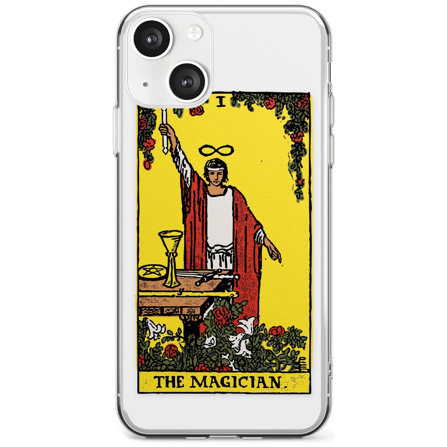 Personalised The Magician Tarot Card - Colour Phone Case iPhone 13 / Clear Case,iPhone 13 Mini / Clear Case,iPhone 14 / Clear Case,iPhone 14 Plus / Clear Case Blanc Space