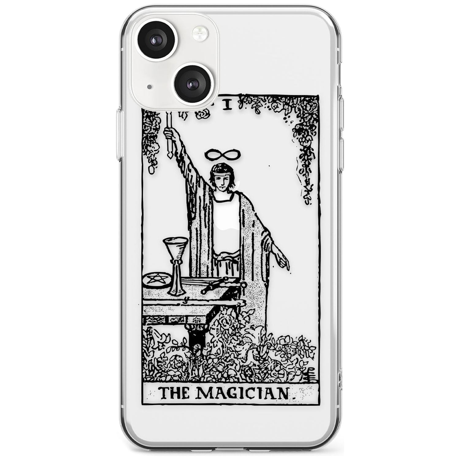 Personalised The Magician Tarot Card - Transparent Custom Phone Case iPhone 13 / Clear Case,iPhone 13 Mini / Clear Case,iPhone 14 / Clear Case,iPhone 14 Plus / Clear Case Blanc Space