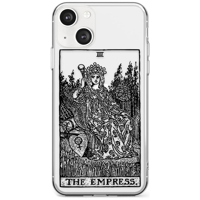 Personalised The Empress Tarot Card - Transparent Custom Phone Case iPhone 13 / Clear Case,iPhone 13 Mini / Clear Case,iPhone 14 / Clear Case,iPhone 14 Plus / Clear Case Blanc Space