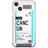 Personalised Cancún Boarding Pass Custom Phone Case iPhone 13 / Clear Case,iPhone 13 Mini / Clear Case,iPhone 14 / Clear Case,iPhone 14 Plus / Clear Case Blanc Space