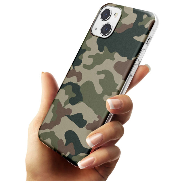 Green and Brown Camo Slim Phone Case for iPhone 13 & 13 Mini