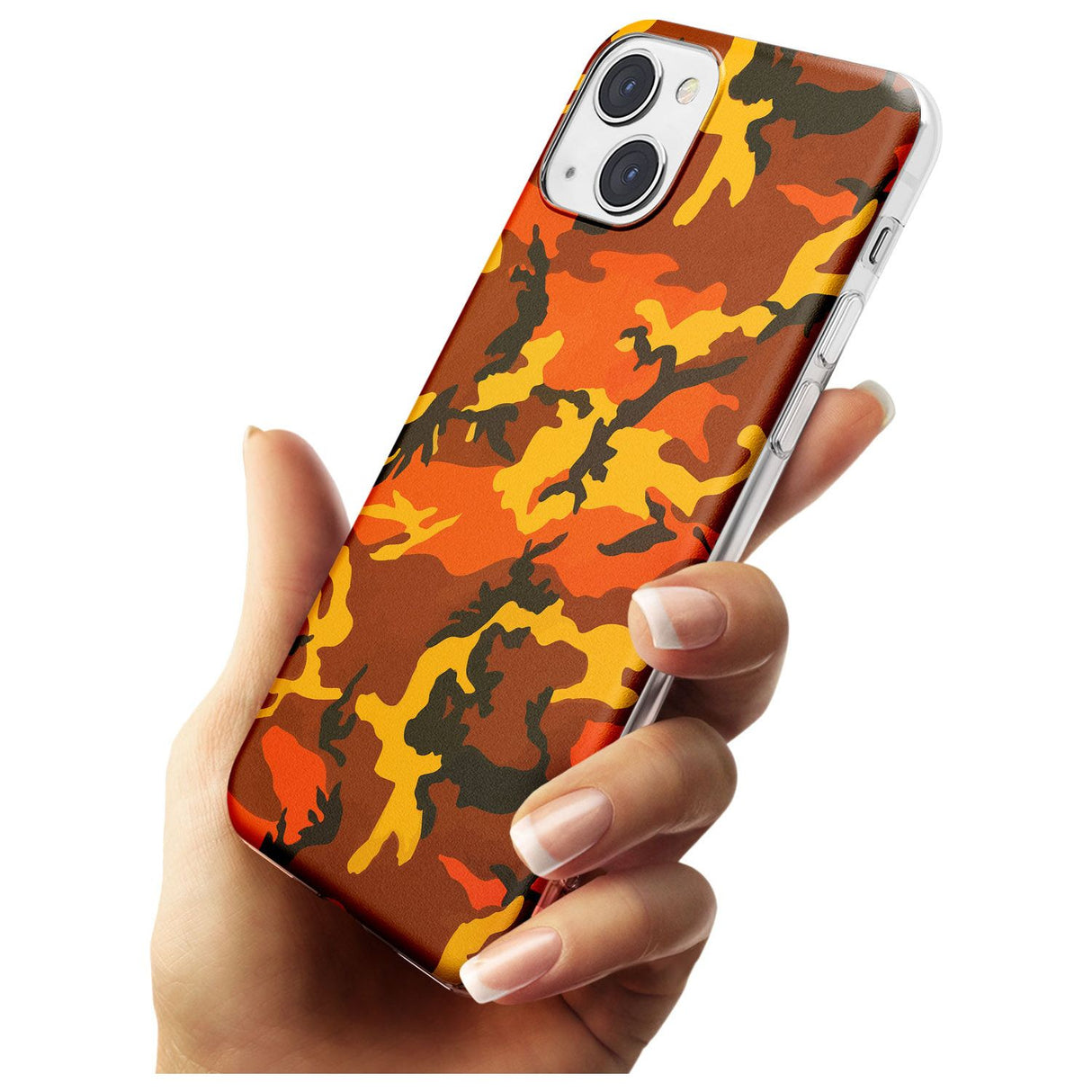 Orange Camo Slim Phone Case for iPhone 13 & 13 Mini