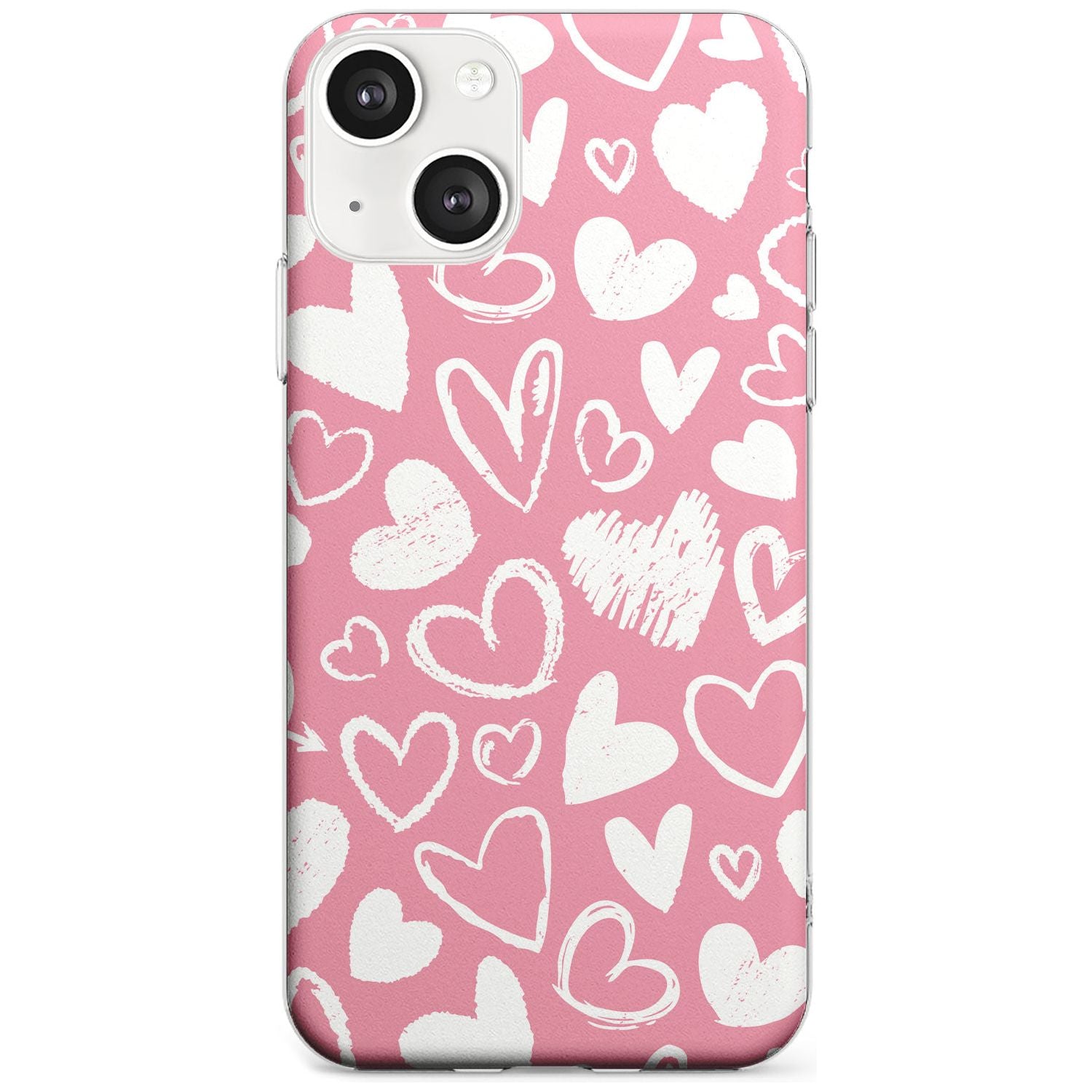 Chalk Hearts Slim Phone Case for iPhone 13 & 13 Mini