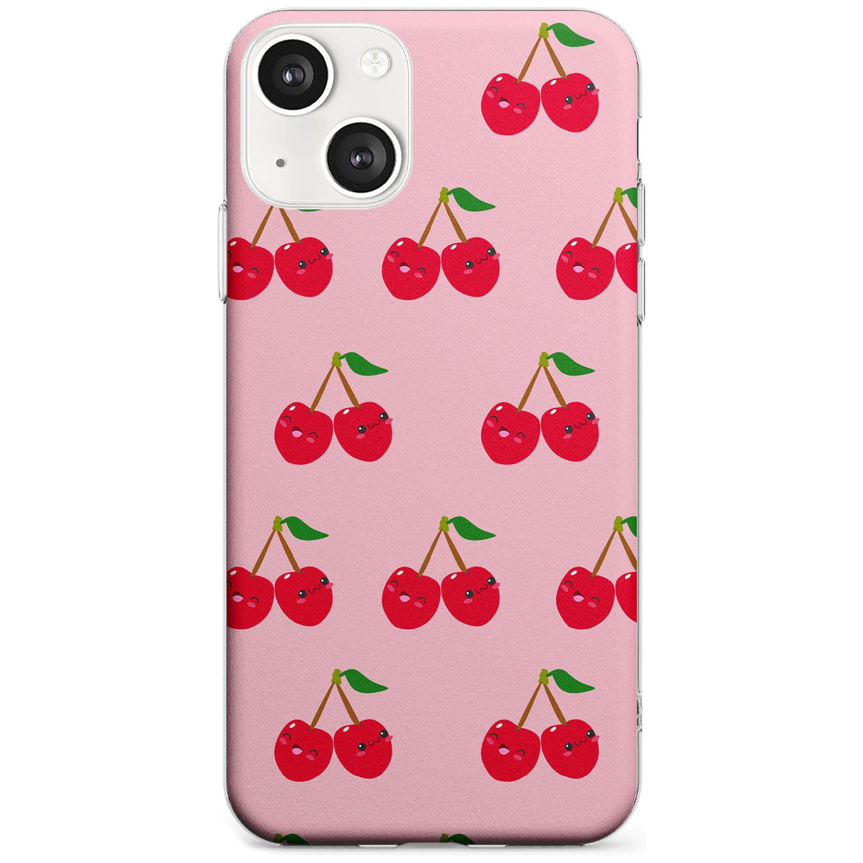 Cheeky Cherry Phone Case iPhone 13 Mini / Clear Case,iPhone 13 / Clear Case,iPhone 14 Plus / Clear Case,iPhone 14 / Clear Case Blanc Space