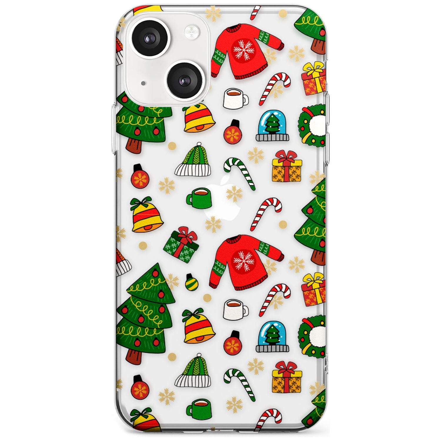 Christmas Mixture Pattern Slim Phone Case for iPhone 13 & 13 Mini