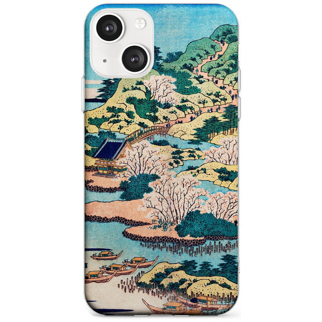 Coastal Community by Katsushika Hokusai Phone Case iPhone 13 / Clear Case,iPhone 13 Mini / Clear Case,iPhone 14 / Clear Case,iPhone 14 Plus / Clear Case Blanc Space