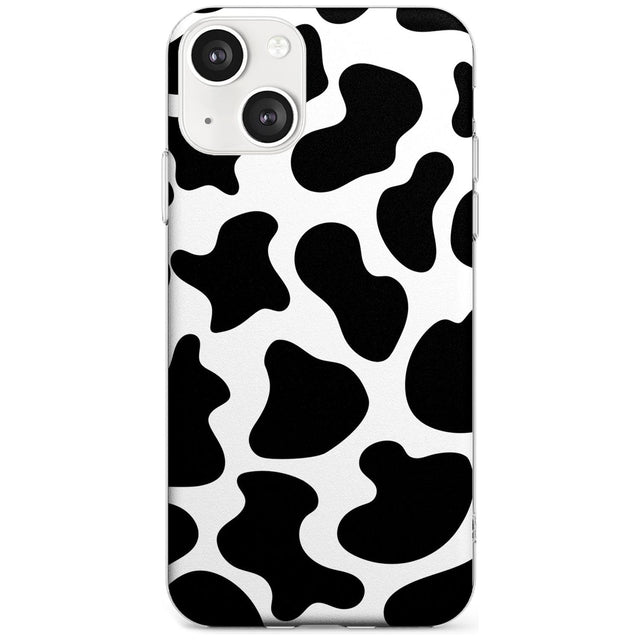 Cow Print Phone Case iPhone 13 / Clear Case,iPhone 13 Mini / Clear Case,iPhone 14 / Clear Case,iPhone 14 Plus / Clear Case Blanc Space