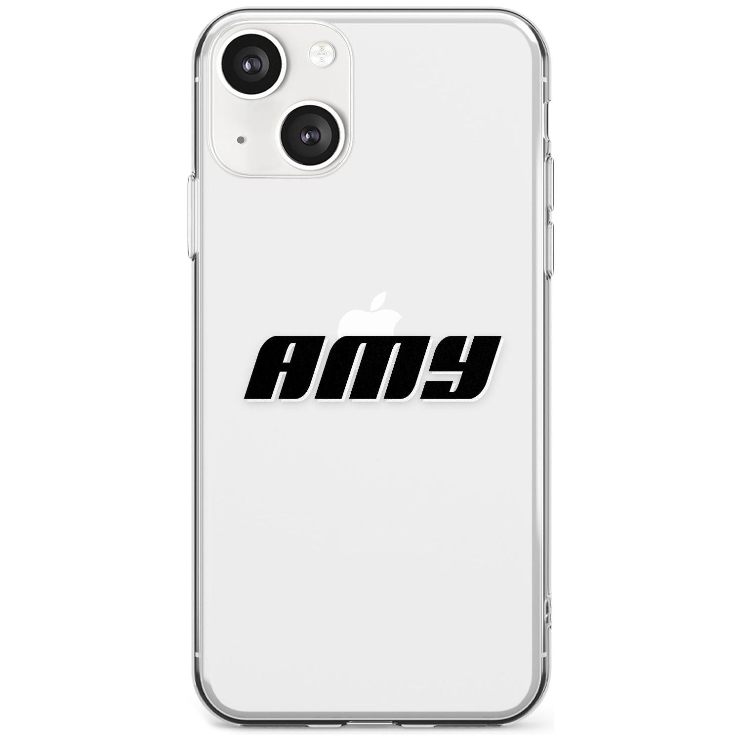 Personalised Clear Text  1C Custom Phone Case iPhone 13 / Clear Case,iPhone 13 Mini / Clear Case,iPhone 14 / Clear Case,iPhone 14 Plus / Clear Case Blanc Space
