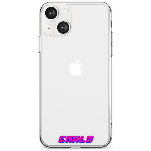 Personalised Clear Text  2C Custom Phone Case iPhone 13 / Clear Case,iPhone 13 Mini / Clear Case,iPhone 14 / Clear Case,iPhone 14 Plus / Clear Case Blanc Space